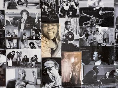 A closeup of famous Black singers